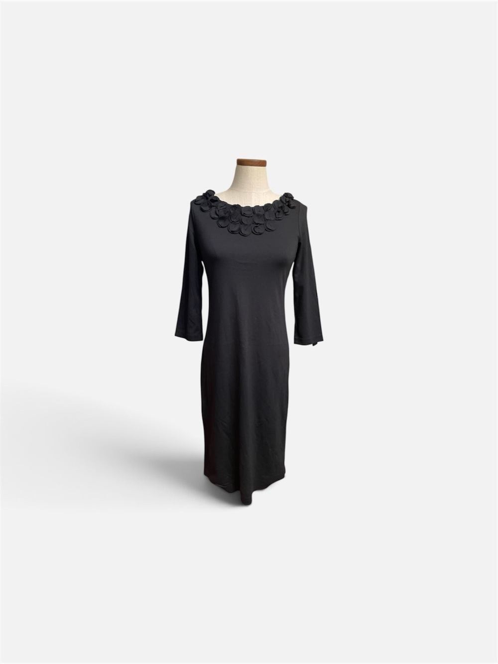 •Black Embellished Neckline Women's Dressp